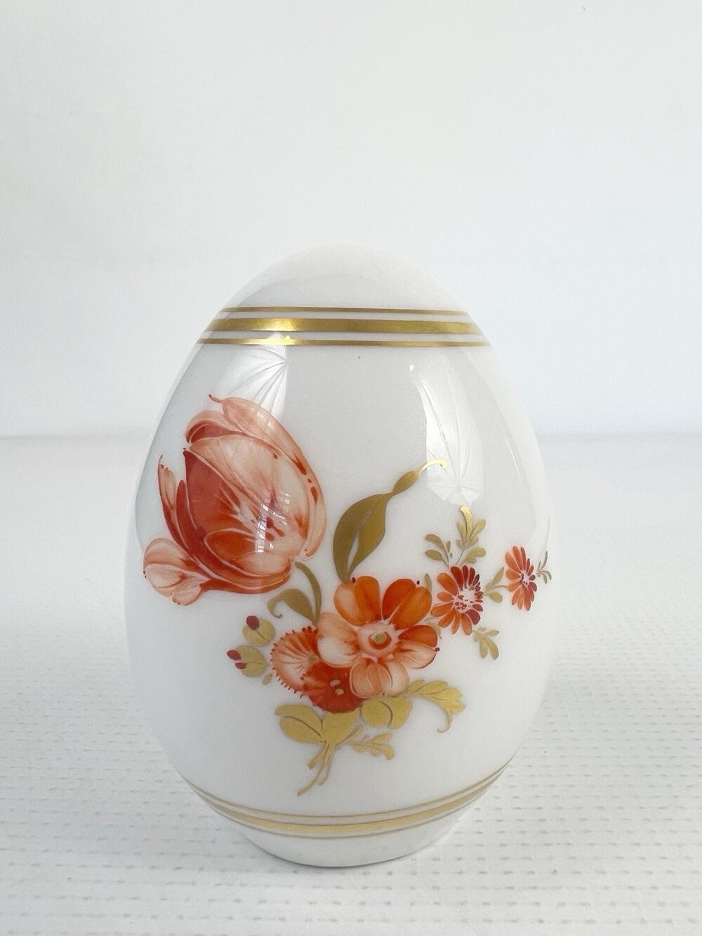 Vintage KPM Germany Limited Edition Painted Porcelain Egg #161 3.5” x 2.5” 1972